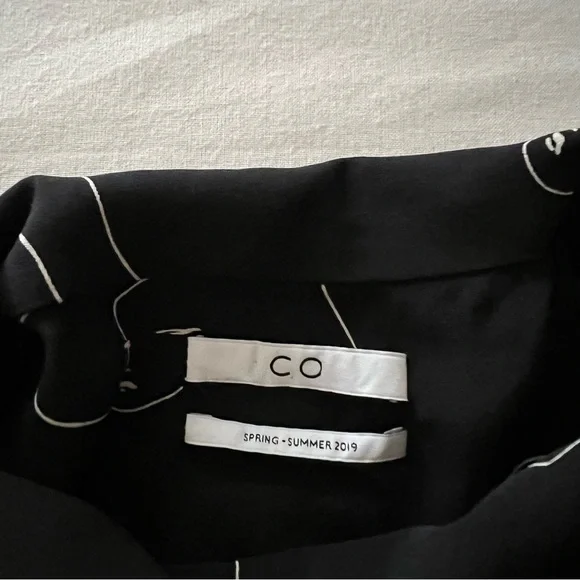 CO Novelty Silk Dress in Black